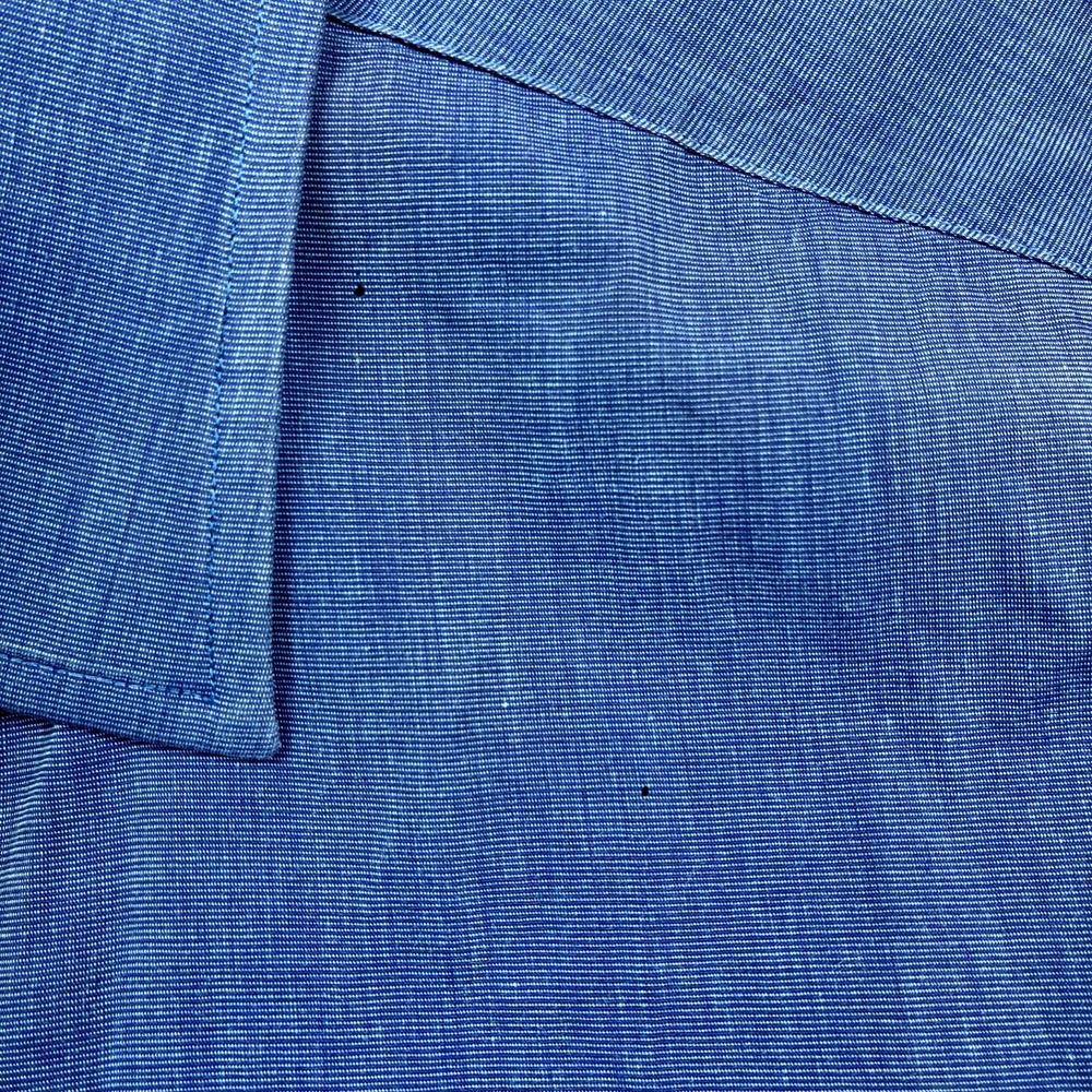Brooks Brothers Makers Shirt Mens 16.5 - 36 Dark Blue Chambray Ivy USA VTG - Picture 8 of 14